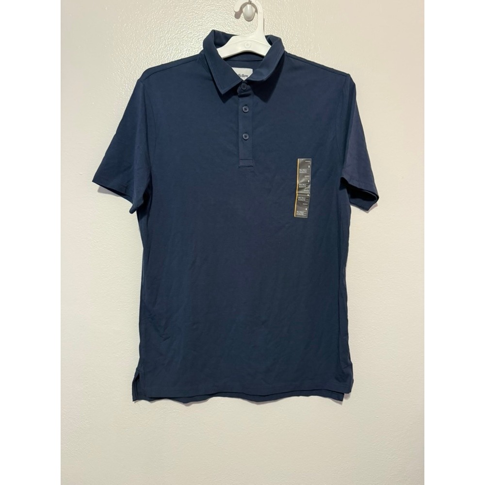 Goodfellow & Co Mens Navy Blue Comfort Wear Stretch Polo Shirt Small New